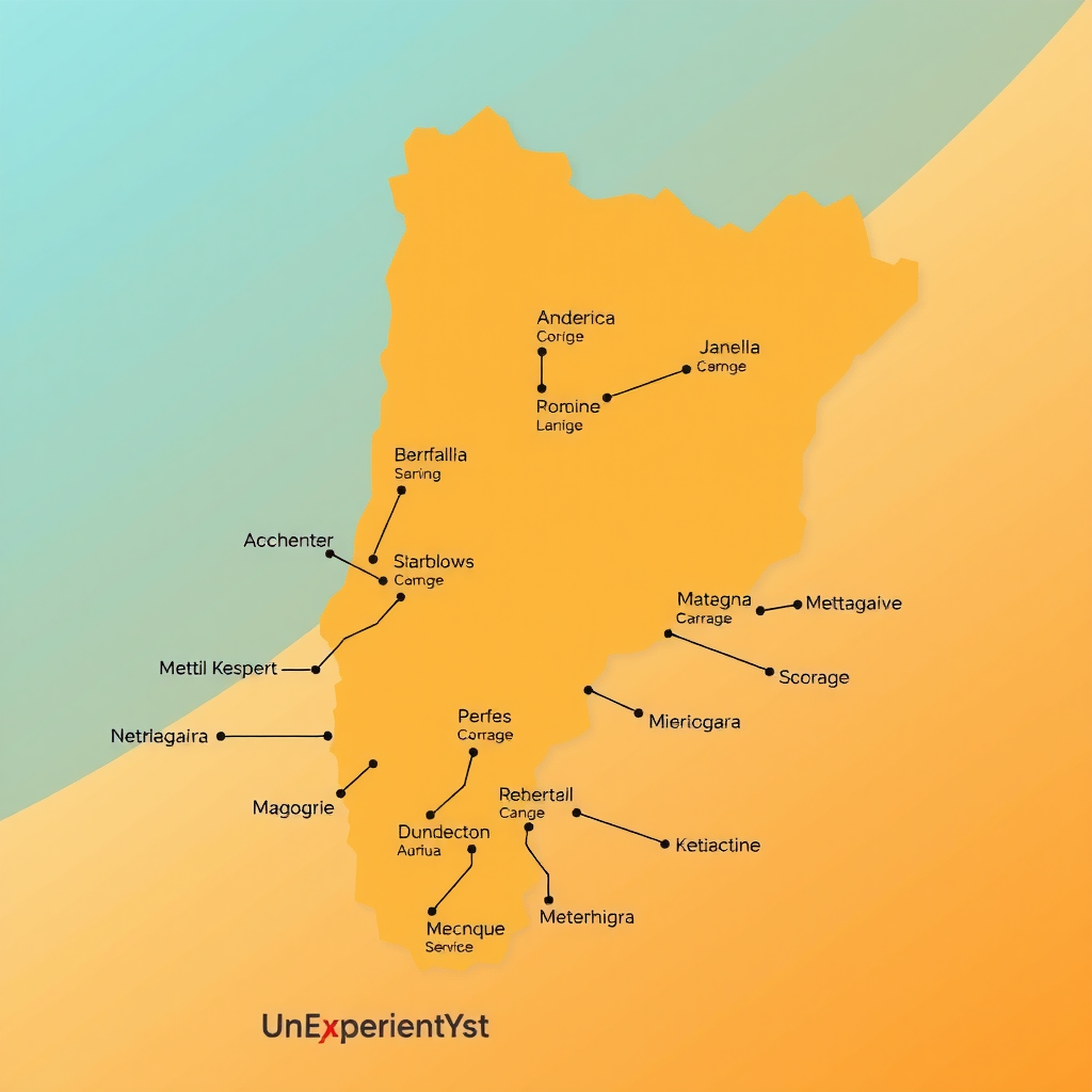 Mapa ilustrativo de Argentina mostrando cobertura nacional de servicios de inspección vehicular de UnExperientYst en principales ciudades